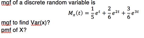 Image result for MGF Discrete Random Variabel