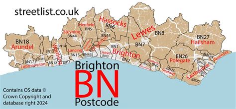 Image result for BN Postcode Region