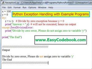 Block Method in Python Exception Handling に対する画像結果