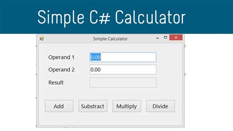 Steps in Creating Basic Calculator Using C# に対する画像結果