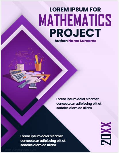 Afbeeldingsresultaten voor Mathematics Project Cover Page