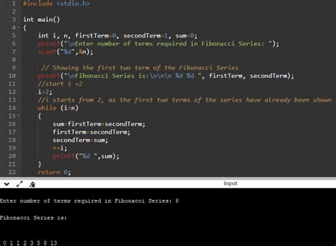 Fibonacci Sequence Recursion C に対する画像結果