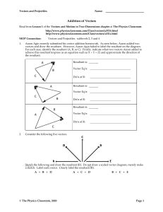 Image result for Adding Forces Vectors Worksheet