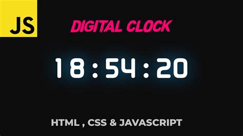 Image result for Digital Clock HTML/CSS JS