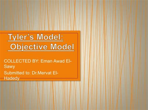 Image result for Tyler Objective Model
