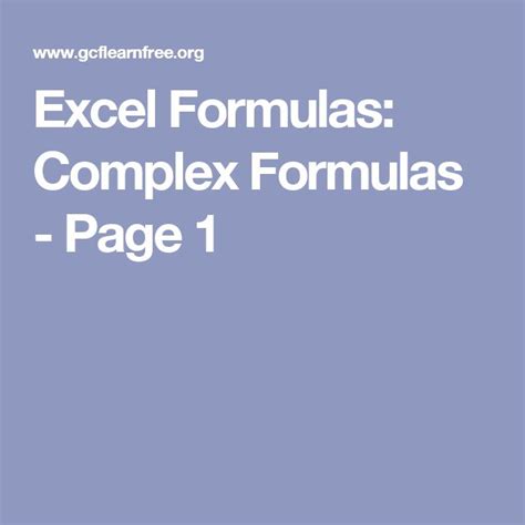 Afbeeldingsresultaten voor Complex Excel Formulas