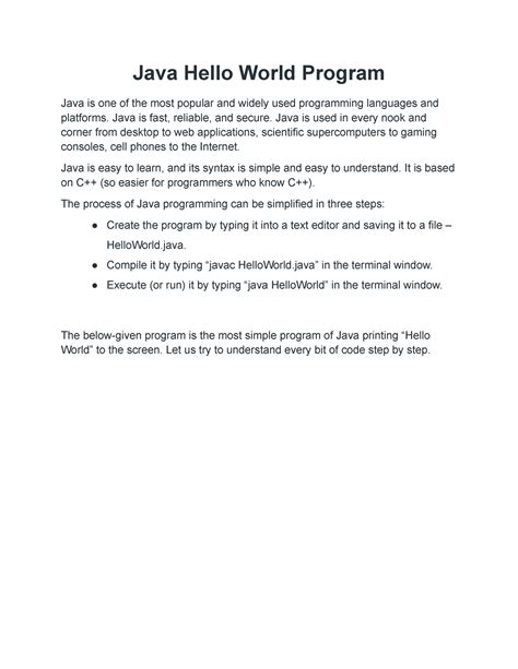 Image result for +Java Basic Programs HelloWorld