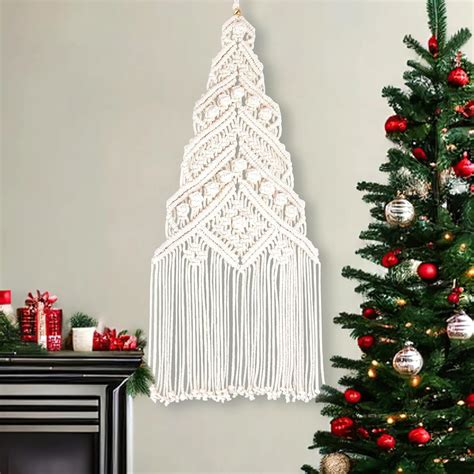 Amazon.com: ORIGACH DIY Macrame Christmas Tree Large Wall Hanging kit ...
