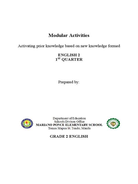 Image result for Grade 2 Math Module PDF English