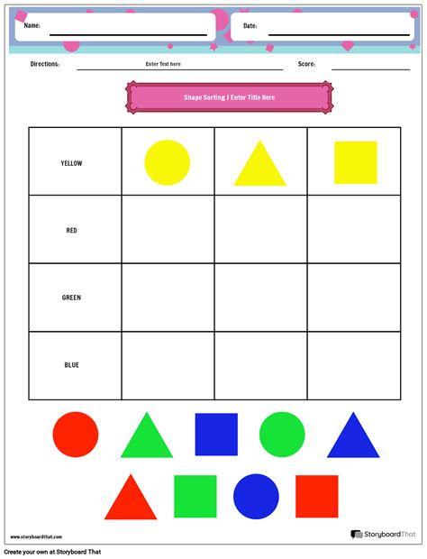 Image result for Sorting by Color Worksheet