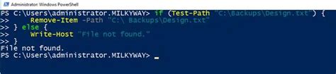 Afbeeldingsresultaten voor PowerShell Delete File. If Exists