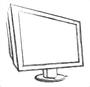 Image result for Front View of a Monitor Sketch