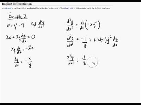 Image result for Implicit Derivative Examples