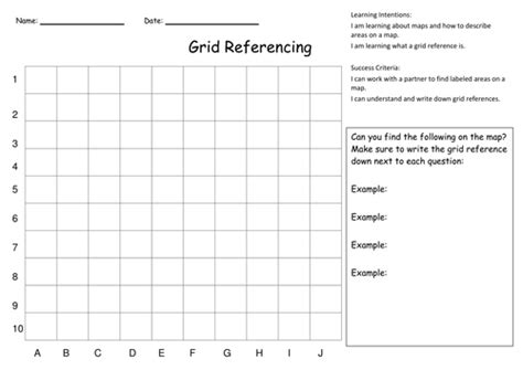 Image result for Grid Reference Map for Kids