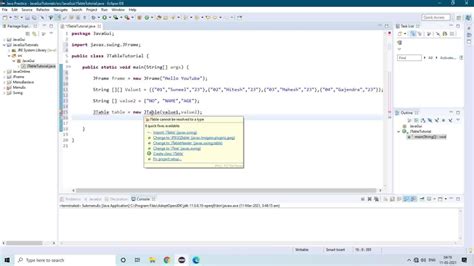 JTable Java に対する画像結果