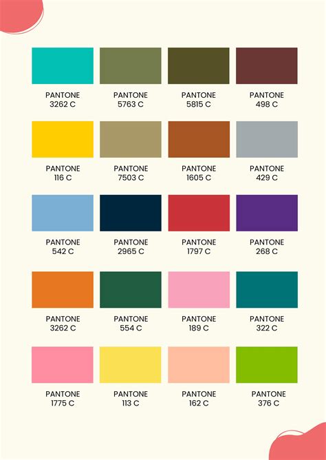 Pantone Matching System Color Chart に対する画像結果