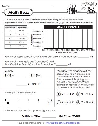 Afbeeldingsresultaten voor Daily Math Practice 4th Grade Answer Key Math Buzz