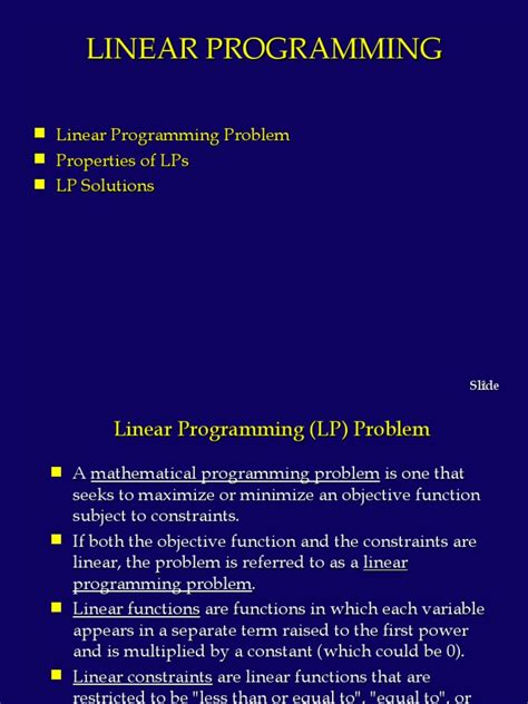 Image result for Linear Programming PDF
