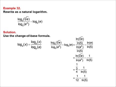 Image result for Natural Logarithm Formula