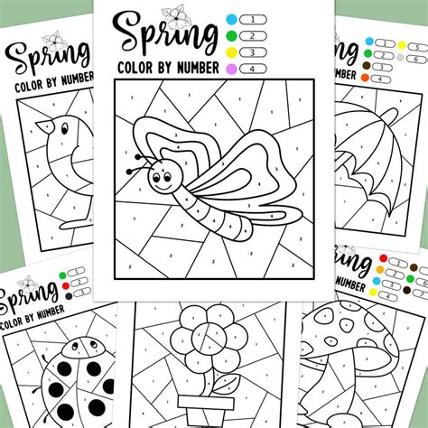 Image result for Spring Color by Code Free Printable
