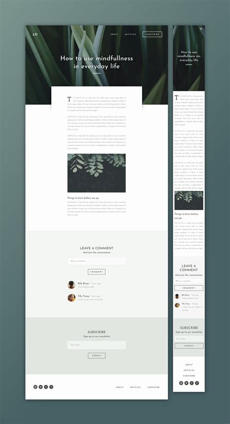 Image result for Blog UI Design Layout