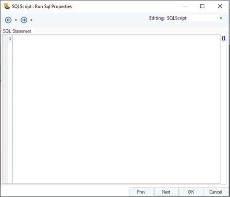 Run SQL Script に対する画像結果