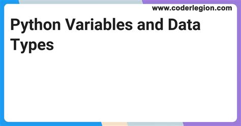 Image result for Variables and Data Types in Python