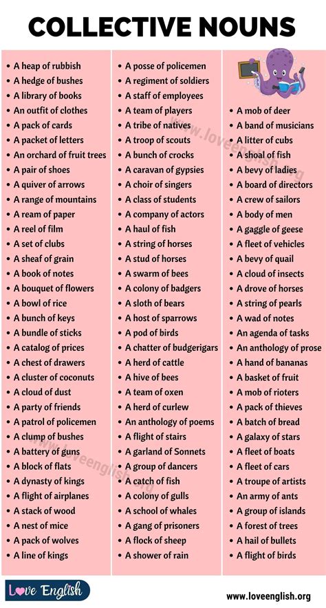 Image result for Collective Nouns Examples