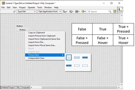 LabVIEW Customize Control に対する画像結果