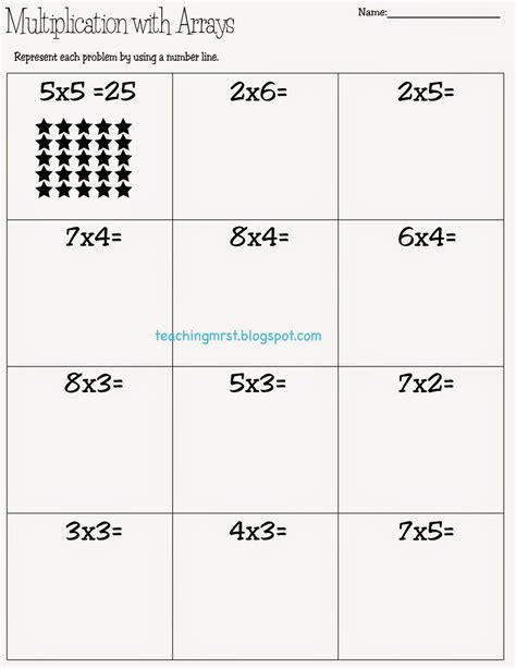 Image result for Multiplication Arrays Printable Worksheets