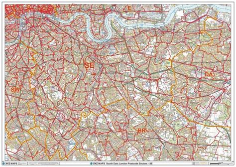 Image result for South London Postcode Map