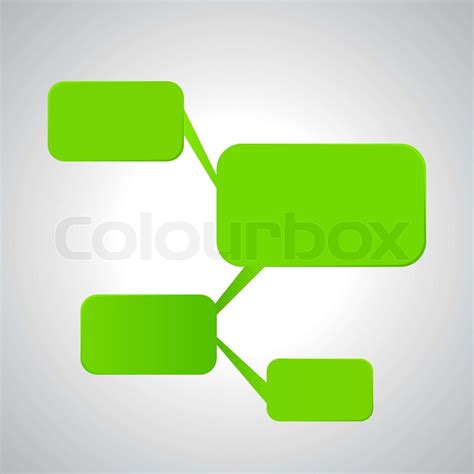 Illustration of empty flow chart diagram on gray white background ...
