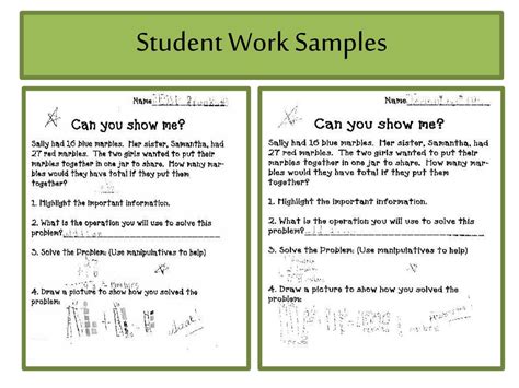 Image result for Example of Student Work Sample