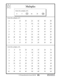 Image result for 4th Grade Math Multiples Worksheet