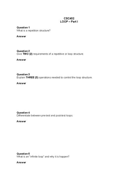 Loop Example Exam に対する画像結果