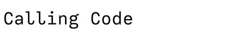 Calling Code Font に対する画像結果