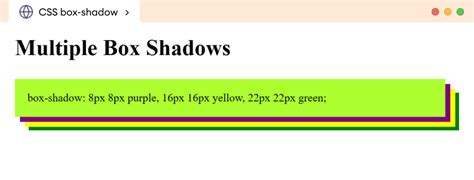 HTML Box-Shadow Code に対する画像結果