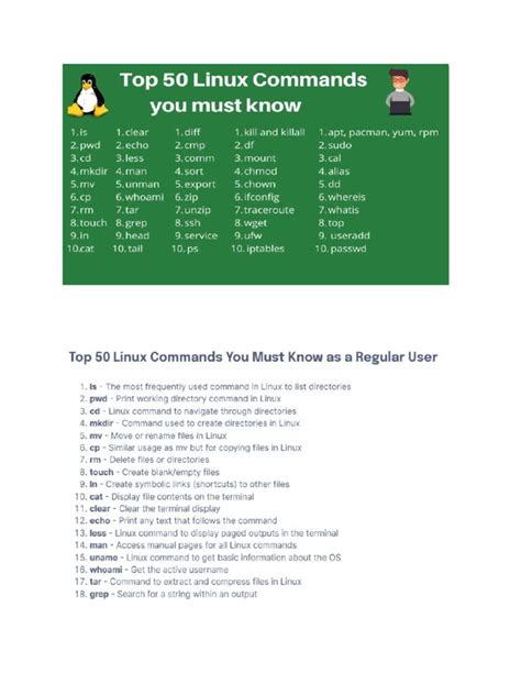 Résultat d’images pour Linux Commands List.pdf