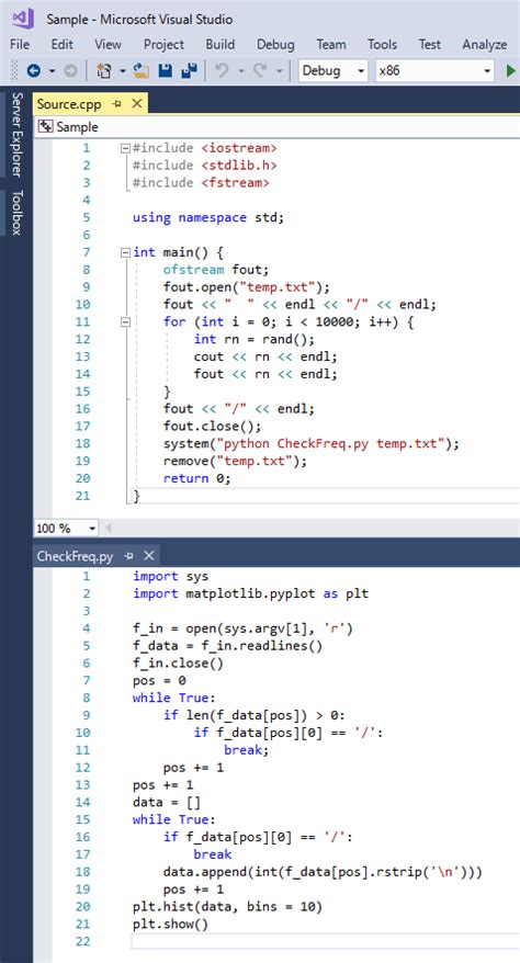 Phython C++ に対する画像結果