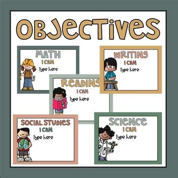 Examples of Objectives Template に対する画像結果