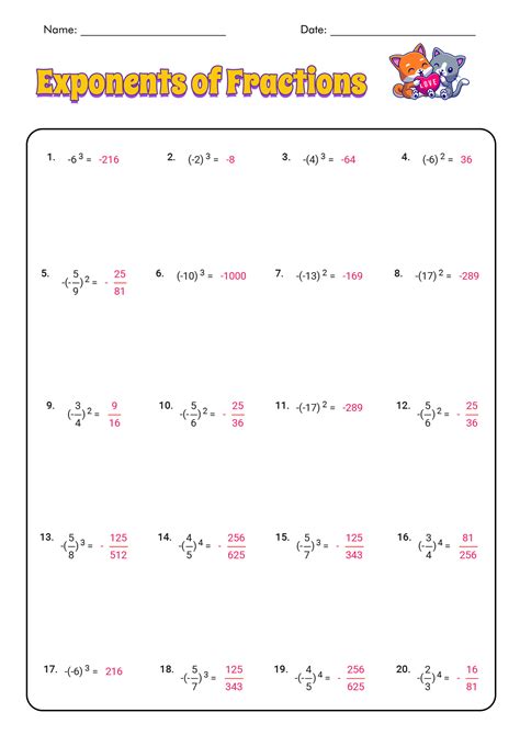 Image result for Simplifying Negative Exponents Worksheet