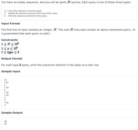 Maximum Element HackerRank Solution に対する画像結果