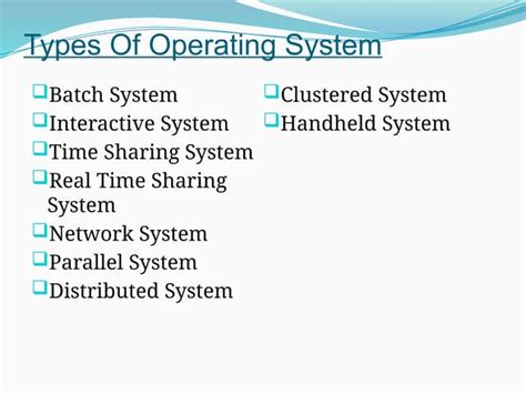 Image result for Types of Operating System Project
