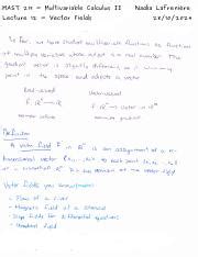 Toradh íomhá ar Multivariable Calculus Vector Fields