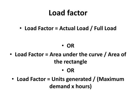 Define Load Factor に対する画像結果