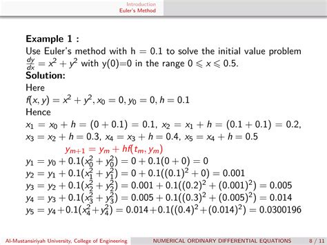 Euler's Method Example に対する画像結果