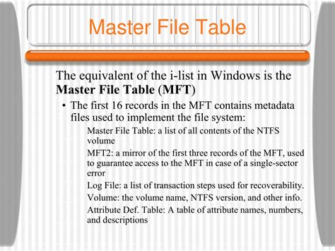 Image result for Master File Table in Python