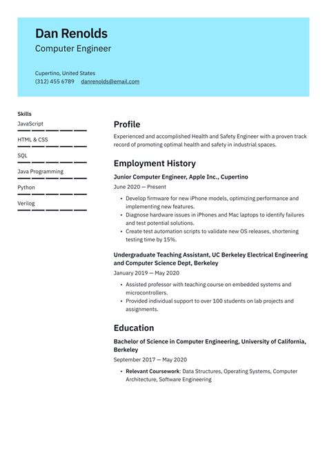 Image result for Computer Engineering Resume