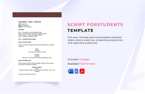 Image result for Word Document Script Template