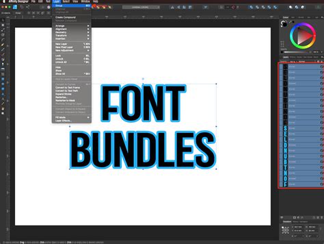 Image result for Affinity Designer Text